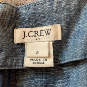 J. Crew Chambray Dress Womens‎ 2 Blue V-Neck Short Sleeve Tie Detail Casual Mini thumbnail 5