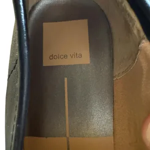 Dolce Vita Shoes Womens Size 10 Black Leather Chain Platform Wedge Loafers thumbnail 3