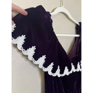 Women's Velvet Dress Jordan Gothic Evening Long Maxi 90s Whimsigoth Embroidered thumbnail 2
