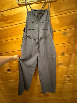 Miou Muse Cotton Dolly Overalls Color: gray/ Blue Garmentory, Size:L NWOT thumbnail 3