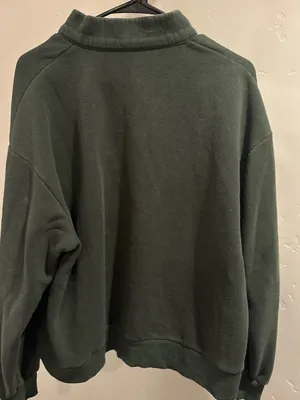 White Fox Dark Green Half-Zip Sweater thumbnail 2