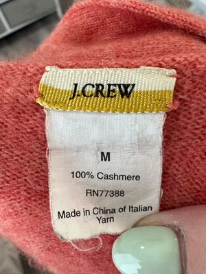 J Crew 100% Cashmere Cardigan Womens Medium Coral Sweater thumbnail 5