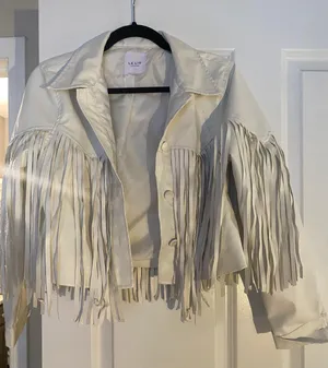 Boutique White Fringe Jacket thumbnail 1