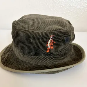 Vintage Disney Tigger Bucket Hat 90’s/Y2K Embroidered 100% Cotton Corduroy Adult thumbnail 9