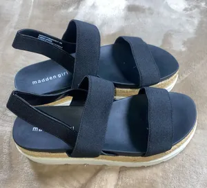 Madden Girl Black Elastic Strap Platform Sandal thumbnail 1