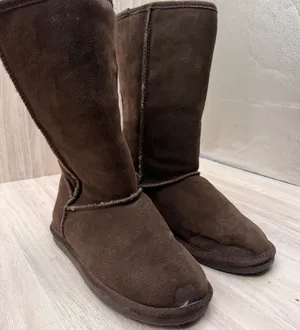 Bjorndal Boots Womens Size 11 Chocolate Brown Suede Faux Fur Tall Pull On Winter thumbnail 1