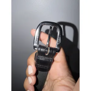 Tory Burch Black Leather Red Ribbon & Silver‎ Snaffle Bits Horse Bit Belt 26 thumbnail 3
