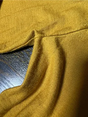 J. Crew Mustard Yellow Merino Wool Knit Sweater Round Neck Lightweight Medium thumbnail 9