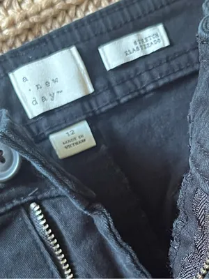 a new day Black Drawstring Chino Pants thumbnail 3