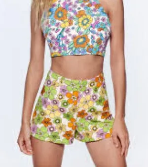 ZARA FLORAL SHORTS MULTICOLOR small S | 7385/488 thumbnail 3