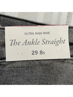 Abercrombie & Fitch The Ankle Straight Ultra High Rise Gray Size 29 / 8 Short thumbnail 4