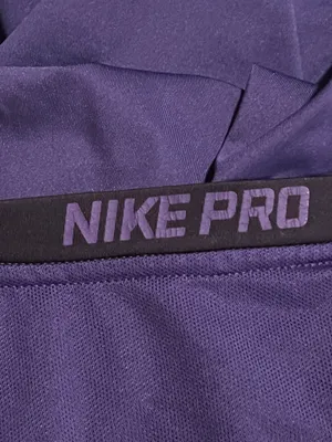 Womens medium Nike Pro Dri Fit Fitted Royal Purple Short Sleeve Shirt thumbnail 7