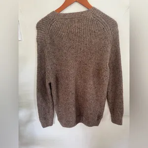 ZARA Women’s Crewneck Sweater in Taupe Brown thumbnail 3
