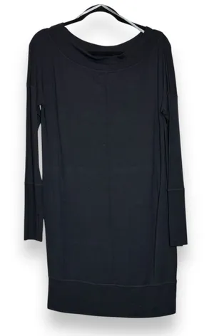 Athleta Long Sleeve Black Sweater‎ Off Shoulder Shift Dress Size S thumbnail 1