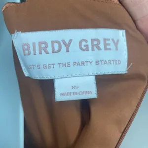 Birdy Grey Bridesmaid Dress Lydia Rust Satin Cowl High Slit Size XS Summer Fall thumbnail 12