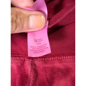 PINK Victoria's Secret Velour Foldover Flare Pants Burgundy Y2K Lounge Large thumbnail 6