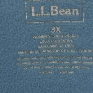 LL Bean Women's Fleece Jacket Size 3XL Sky Blue Polartec‎ Cozy Warm Campcore thumbnail 9