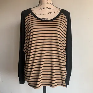 Cielo Top Striped Black Tan Medium thumbnail 3
