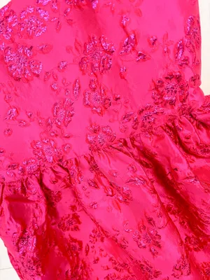 NEW Amanda Uprichard Addison Fuchsia Bubble Mini Dress, Medium, MSRP $236 thumbnail 10