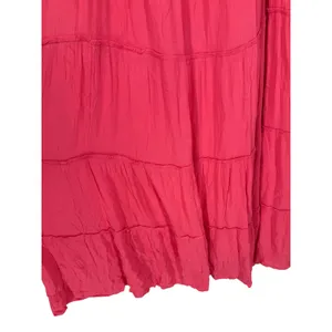 NWT Anthropologie Tiered Ruffle Maxi Dress Pink Size Small Boho Flowy Resortwear thumbnail 14