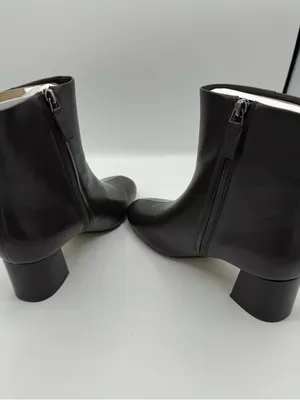 Everlane The Day Boot Dark Brown Leather sz 8 Side Zip Ankle‎ Bootie Square Toe thumbnail 4
