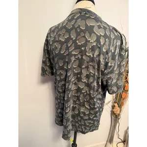 ALLSAINTS Leopard Print Oversized Fit‎ T Shirt Women S Grey Black Short Sleeve thumbnail 3
