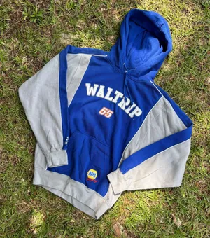 Michael Waltrip #55 Nascar NAPA Hoodie Sweatshirt Blue Gray Size SM thumbnail 1