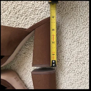 BCBGeneration Suede Chocolate Brown Mule Heels thumbnail 4