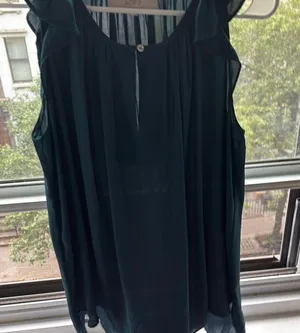 LOFT Dark Teal Sleeveless Blouse thumbnail 2