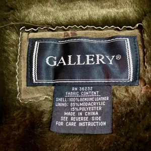 Gallery Leather Coat Womens M Used Brown Faux Fur Lining and Collar thumbnail 9