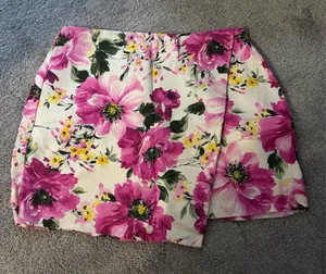 Abercrombie Floral Linen Skort thumbnail 1