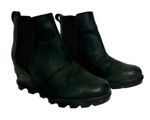 Sorel Joan of Arctic Wedge Ankle Boot Black Shoe Size 8.5 Waterproof thumbnail 1