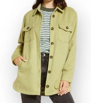 Thread & Supply Women's Sage Green Shacket Size S Button-Up Casual Jacket thumbnail 1