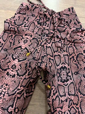 snakeskin print leggings Pink Size one size thumbnail 2