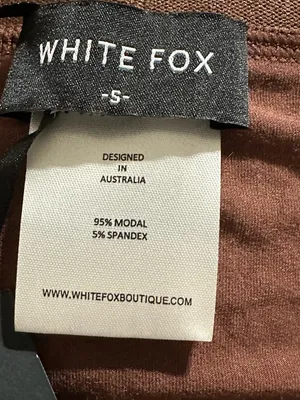 White Fox slow life boyfriend boxer shorts size Small in chocolate brown thumbnail 6