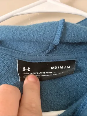 Under Armour Teal Fleece Pullover Hoodie thumbnail 2