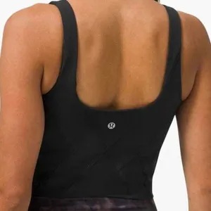 Lululemon Nulu Fold Tight Crop Yoga Tank Black thumbnail 3