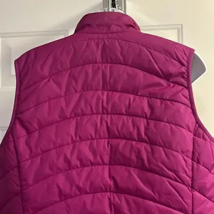 Land’s End Women’s Fuchsia Black Sleeveless Full Zip Puffer Nylon Vest-Small 6-8 thumbnail 11
