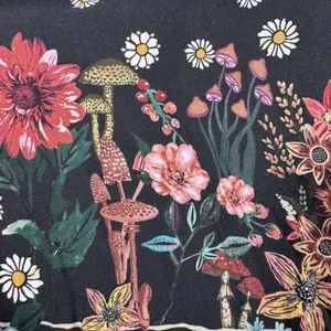 Natural Life Top Womens XL Maribel Mushroom Print Hippie Boho Black Floral Tunic thumbnail 8