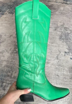 Green Cowboy Boots Size 6 thumbnail 7