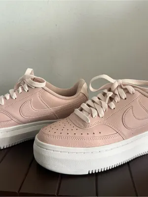 Nike Pink Court Vision Alta Platform Sneakers for Women thumbnail 3