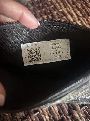 Canyon Ranch Someone Somewhere Brown/Tan Woven Wristlet Faux Leather Pouch. EUC. thumbnail 6