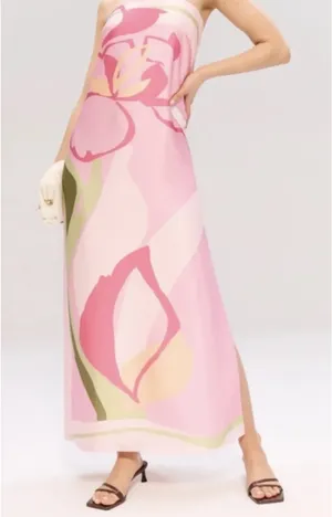 Abercrombie Floral Silk Dress Maxi thumbnail 1