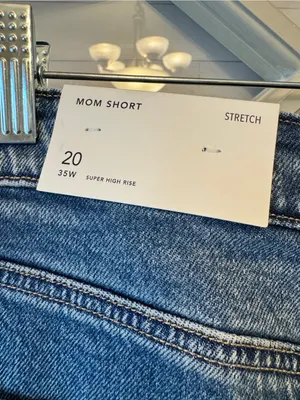 NWT American Eagle Outfitters Mom Shorts Blue Denim Size 20W Super High Rise thumbnail 4