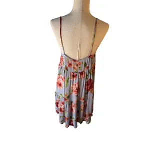 Chris & Carol Light Blue Floral Backless Sundress thumbnail 2
