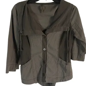 XCVI Y2k Size Small Army Green Utility Button Light‎ Jacket Going Out Academia thumbnail 1
