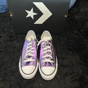 CONVERSE all Star purple metallic lace up shoes sneakers women’s new thumbnail 5