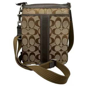 COACH Brown Signature Canvas Crossbody thumbnail 1