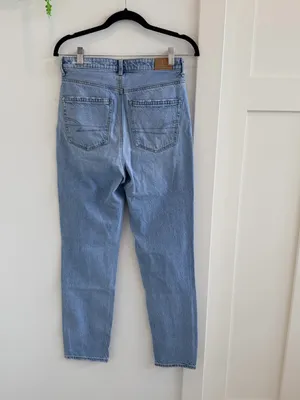 American Eagle Outfitters Women’s Mom Jeans Light Blue Straight Leg Jeans 4 Long thumbnail 6