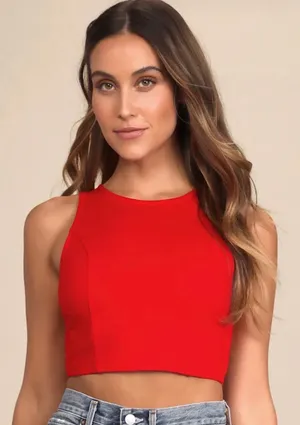 Tie back cropped top  thumbnail 1